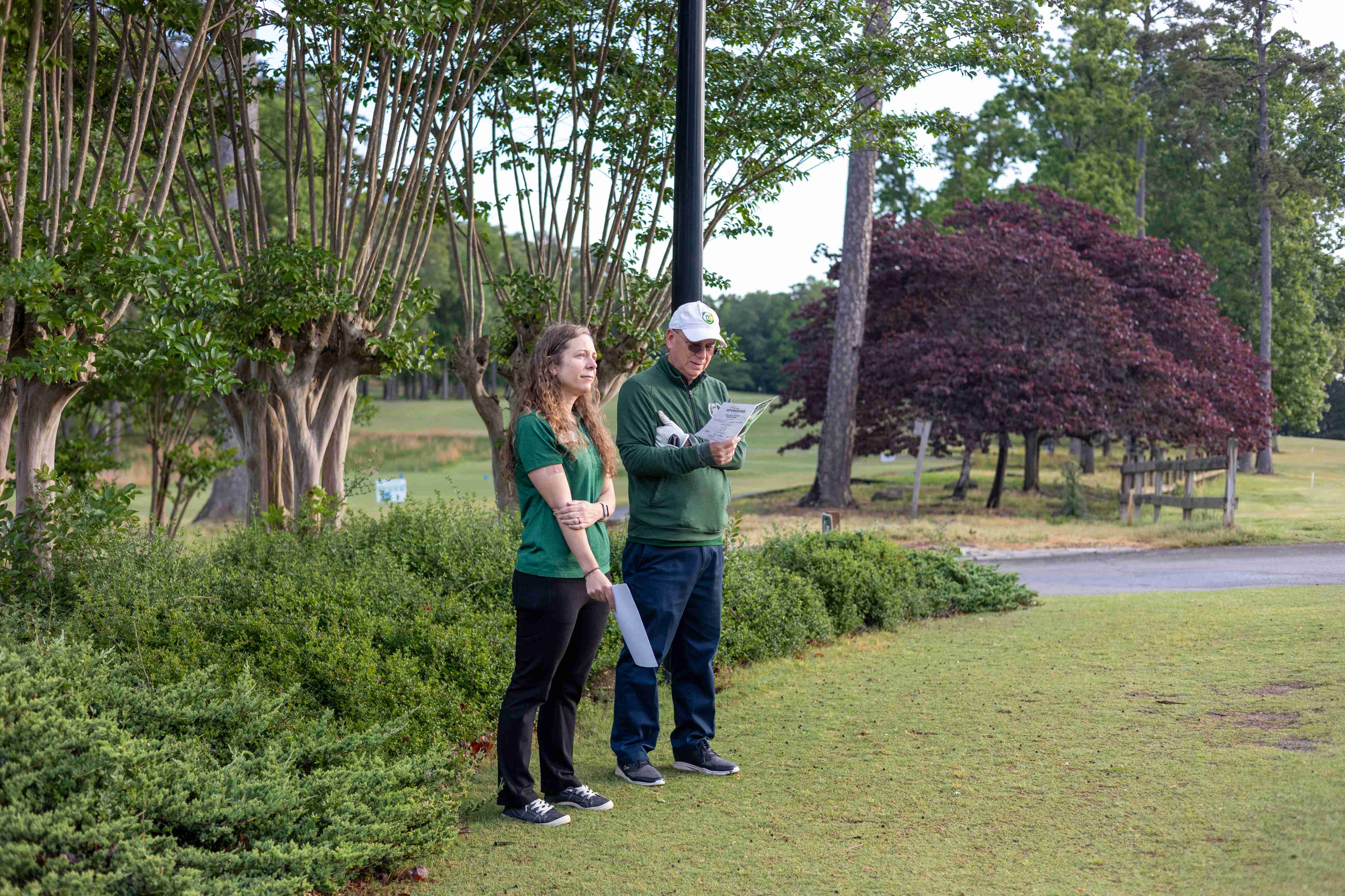 Announcers for the golf tournament