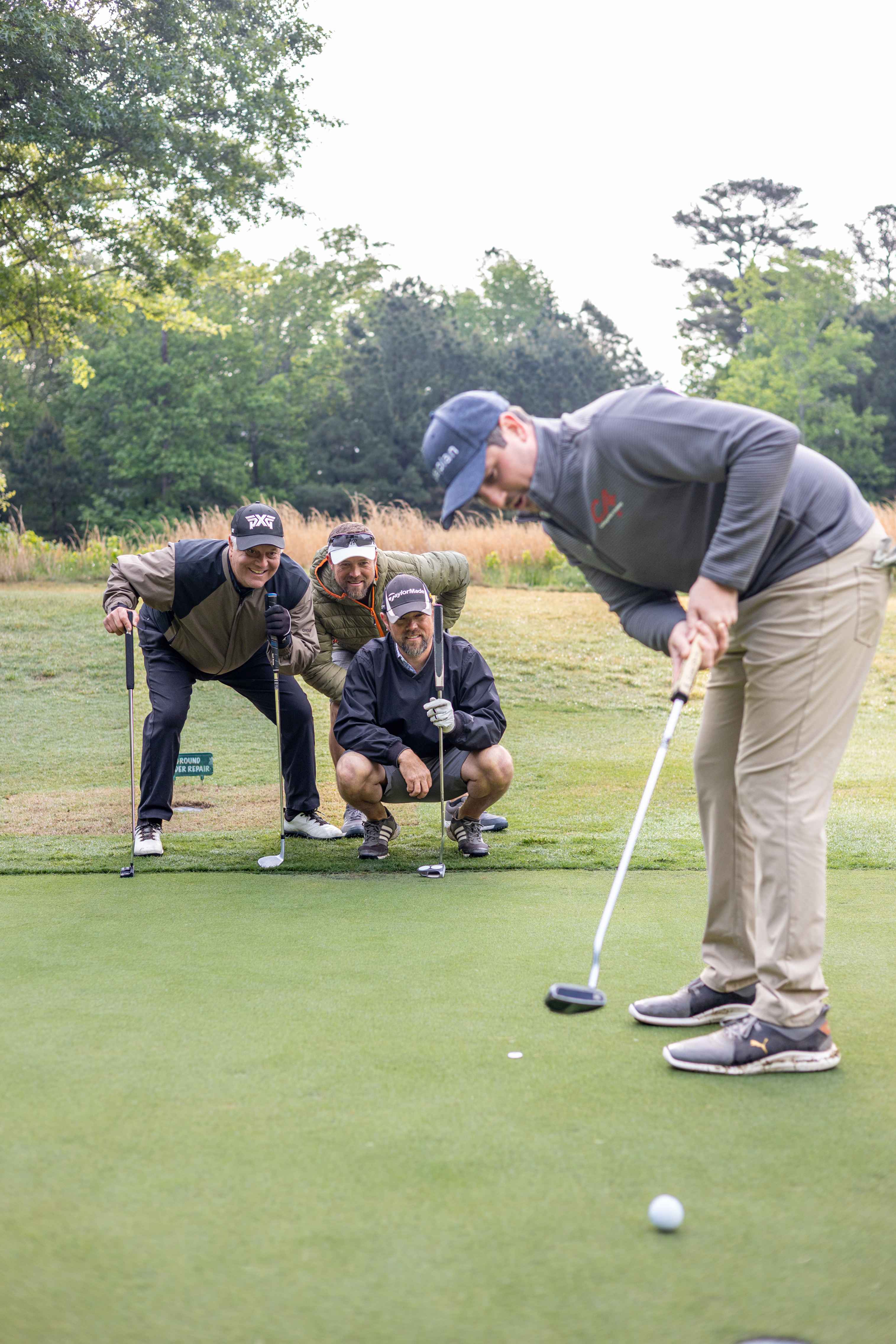 Golfer putting