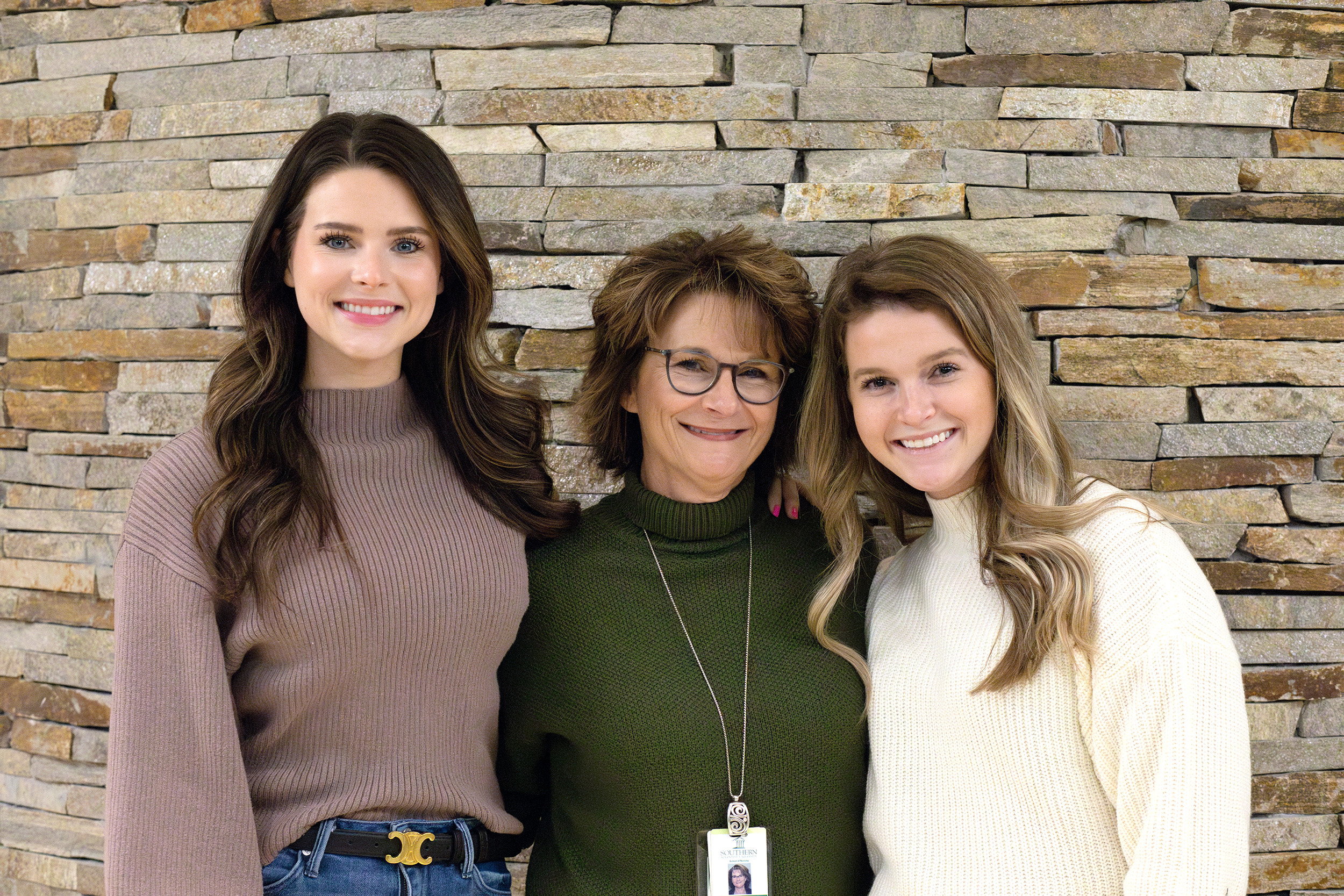Cindy Johnson (center) with her daughters Jessica Weber (left) and Ashley Finley (right)