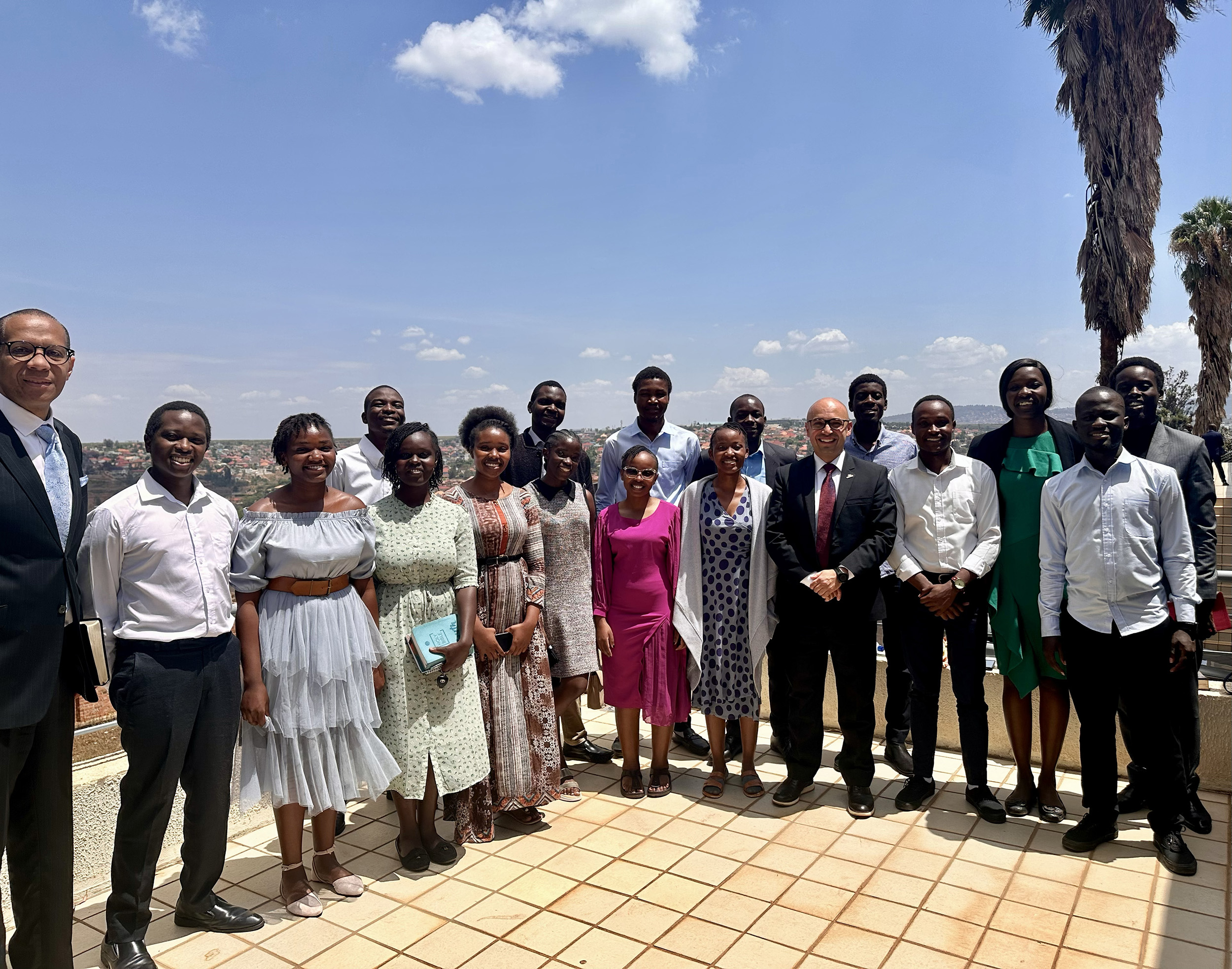 Pictured with Alferez (6th from the right), this group of students from Kenya was specifically impacted by Alférez’s sermon about having a strong biblical worldview.